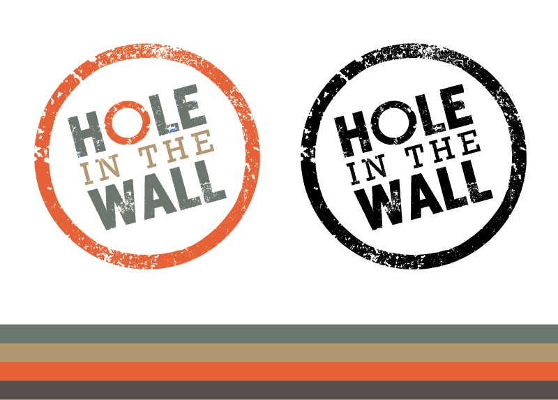 Logo and branding for Hole in the Wall Drywall Orlando