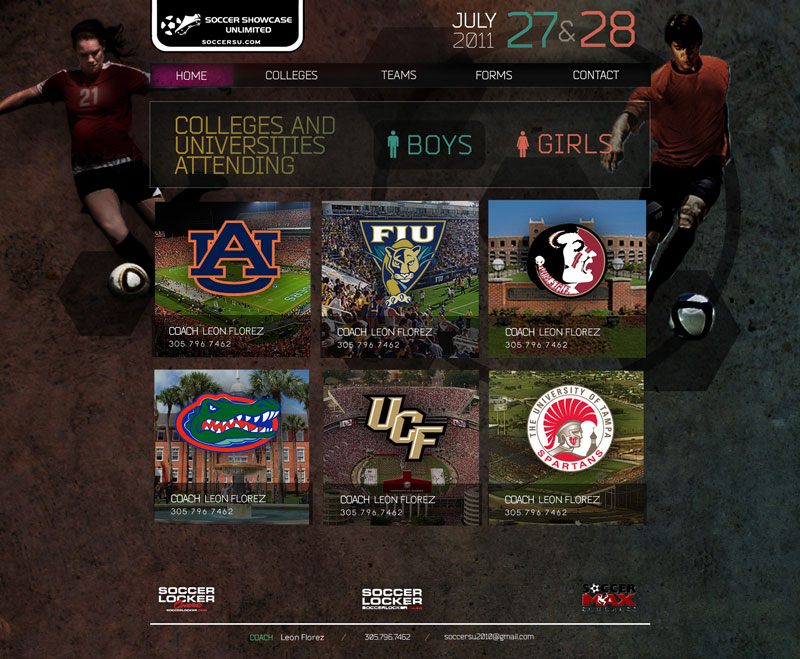 Soccer Showcase Colleges Page
